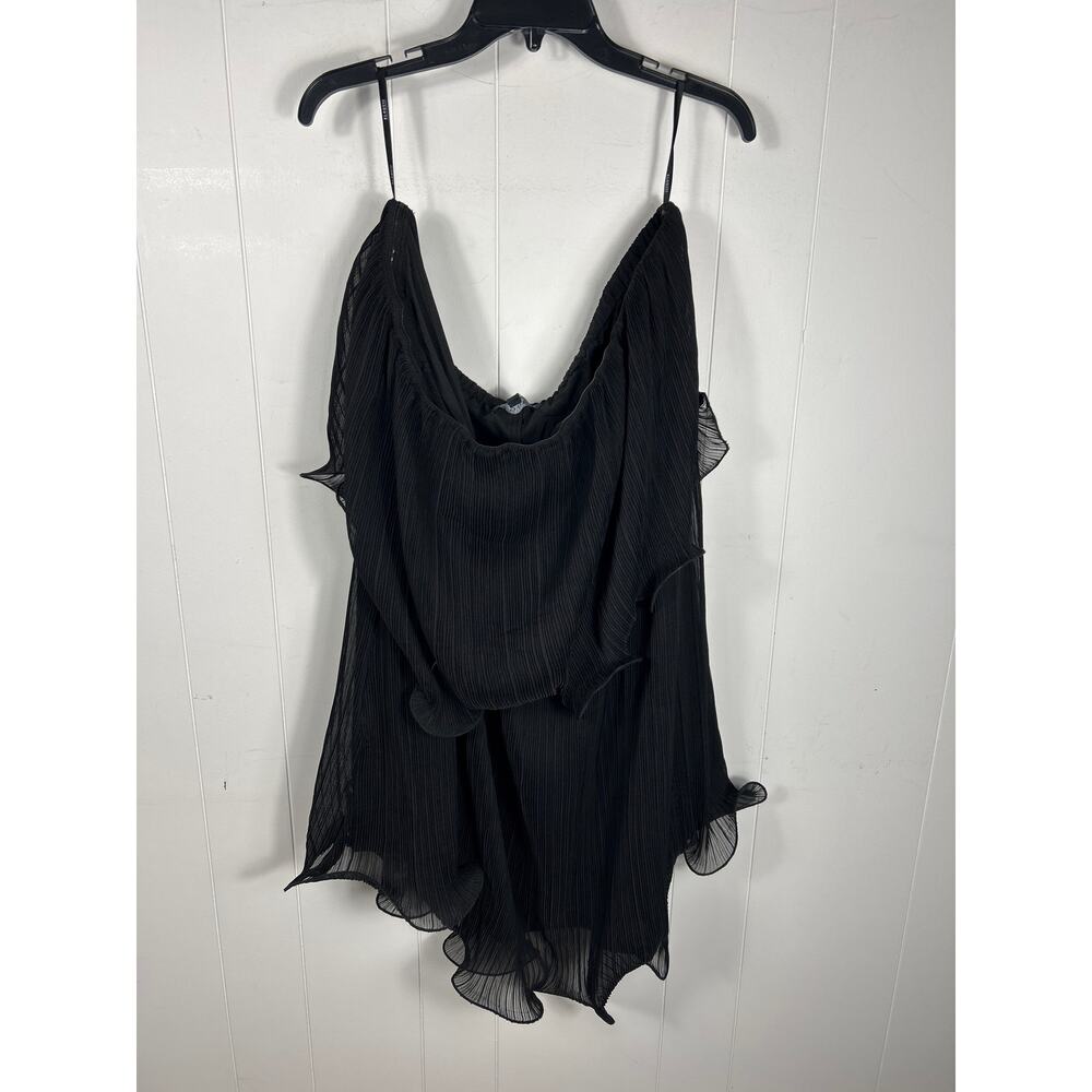 ELOQUII NWT Ruffle Hem Mini Dress In Black. Size 22 Brand New! - Picture 4 of 7
